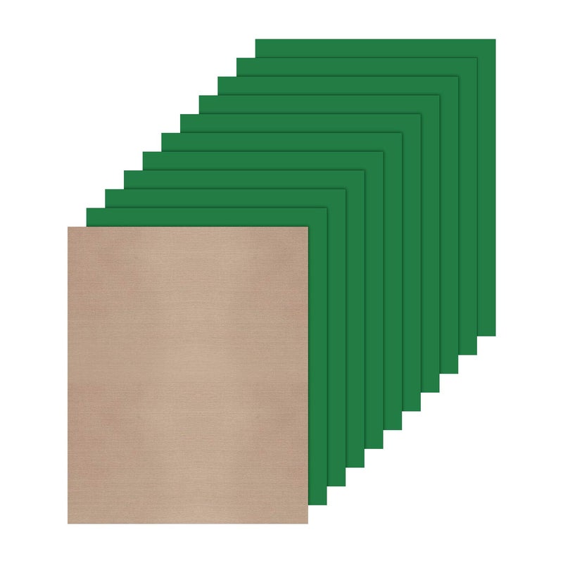 JANDJPACKAGING Green Heat Transfer Vinyl Bundle: 10 Pack 12"x10" Sheets, HTV Vinyl Sheets for Cricut & Silhouette Cameo or Home Iron On Vinyl T-Shirts & Fabrics - Image 1
